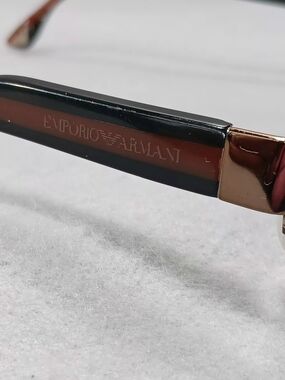 Emporio Armani Eyeglass Frames 9315 Brown Black Rectangular 58/17/135 Minimalist